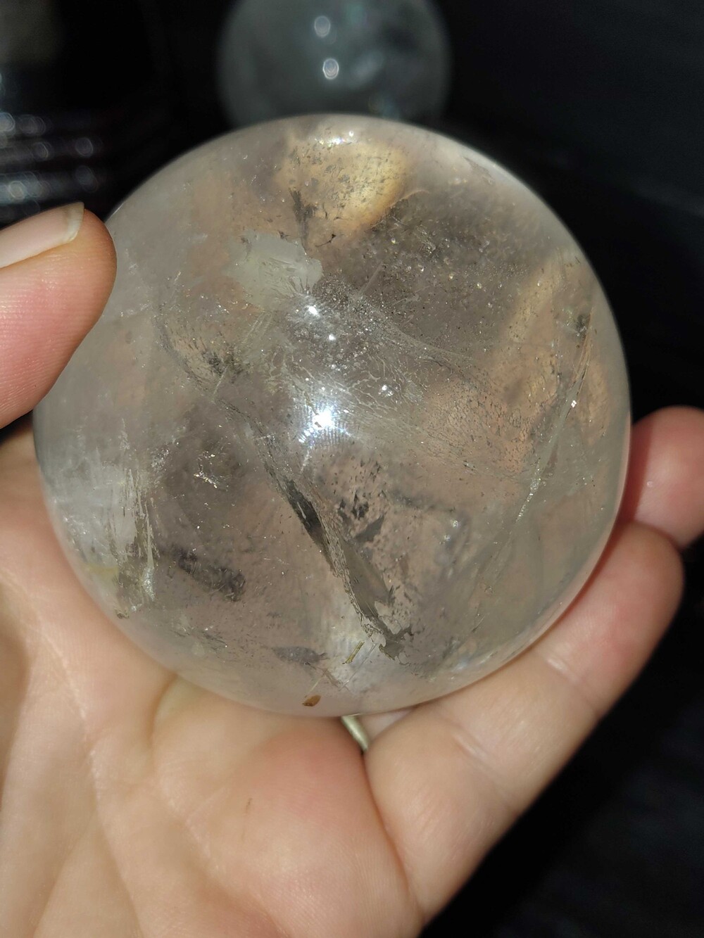 High quality clear quartz #2 Flashy rainbows